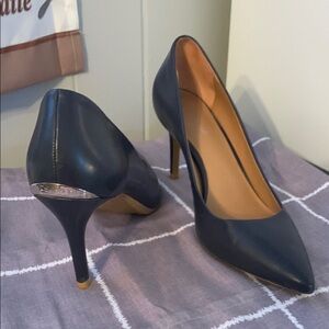 Elegant Black Leather Heels